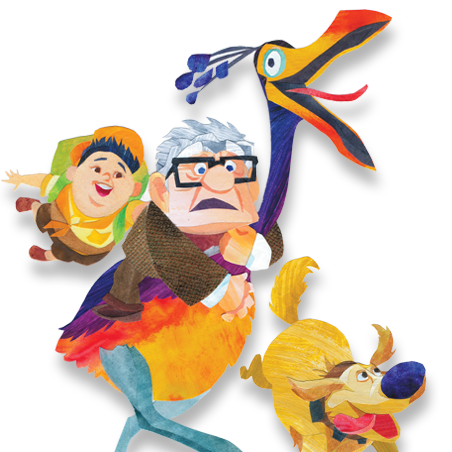 Pixar Pop-up book illustration